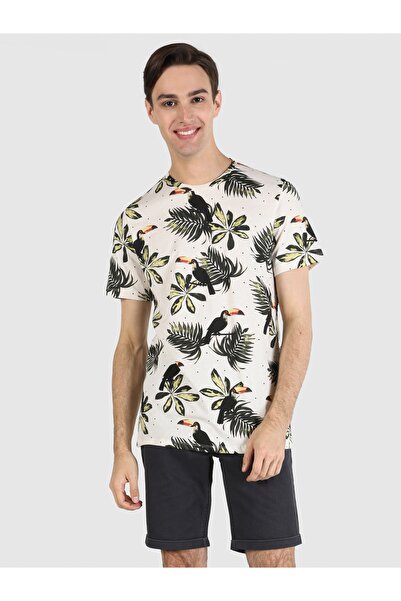 Colin's Ανδρικό κοντομάνικο μπλουζάκι με στάμπα με στρογγυλή λαιμόκοψη