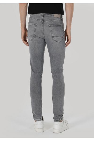 Colin's Skinny Fit High Waist Narrow Leg Men's Gray Jean Trousers