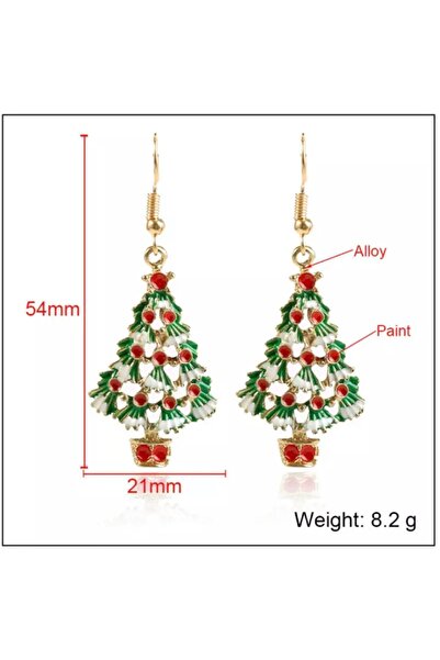 Purple Adv Flying Tiger Design Earrings Santa Claus