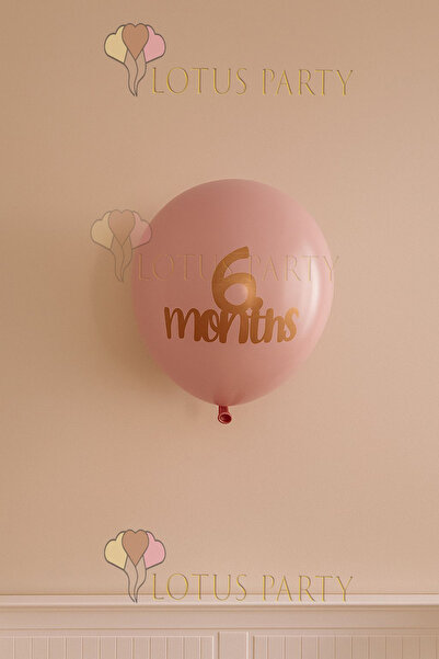 LOTUS PARTY Pembe Renk 6 months Balon - Pembe Renk Yarım Yaş Balon 3 Adet 6 M...
