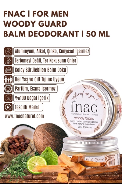 fnac |3'lü Aile Seti-Family Pack|%100 Doğal İçerikli Krem Deodorant|Alüminyumsuz Ter Kokusu Önleyici Balm