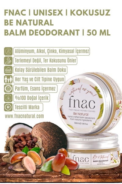 fnac |3'lü Aile Seti-Family Pack|%100 Doğal İçerikli Krem Deodorant|Alüminyumsuz Ter Kokusu Önleyici Balm