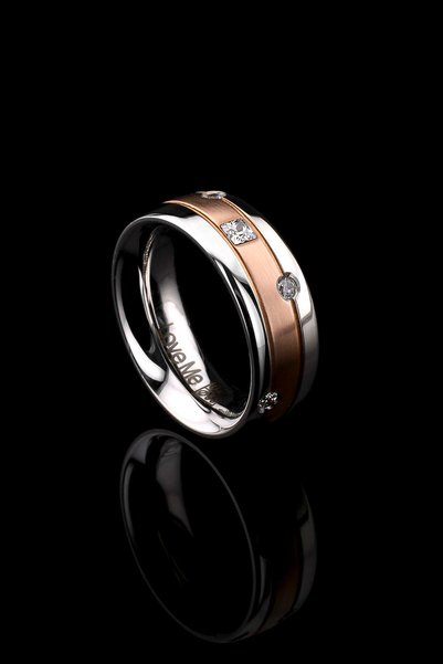 Kaya The Third Love Me Brand 7.5mm 1St Quality Rose White 2 Colors Guaranteed Steel Wedding Band Ring Lm-024R