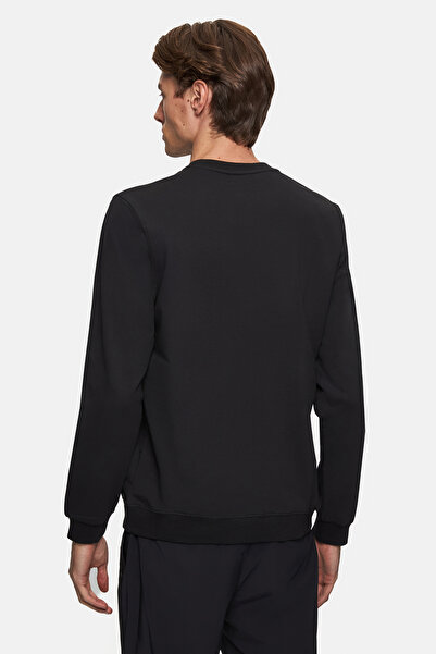 Twn Slim Fit Μαύρο απλό φούτερ