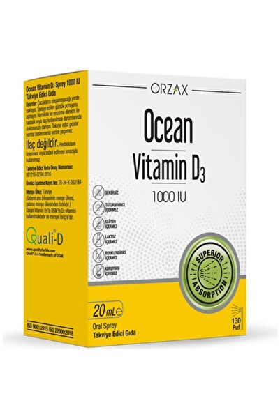 Orzax Ocean Vıtamın D 1000 Iu Sprey
