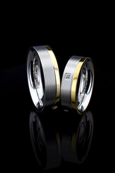 Kaya The Third Love Me Brand 6mm Never Tarnish Gold White 2 Colors 1.Quality Steel Wedding Band Ring Lm-020G