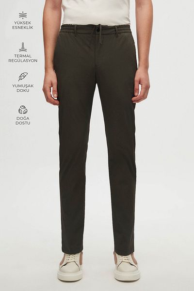 D'S Damat Ds Damat Relaxed Fit Khaki Dobby Thin and Light Rpt Jogger Pants