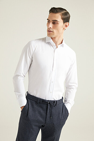 D'S Damat Πουκάμισο Ds Damat Slim Fit White Nano Care
