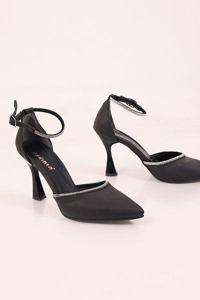SHOESSHOPS Stoned Women's Heeled Shoes Stiletto with Ankle Belt