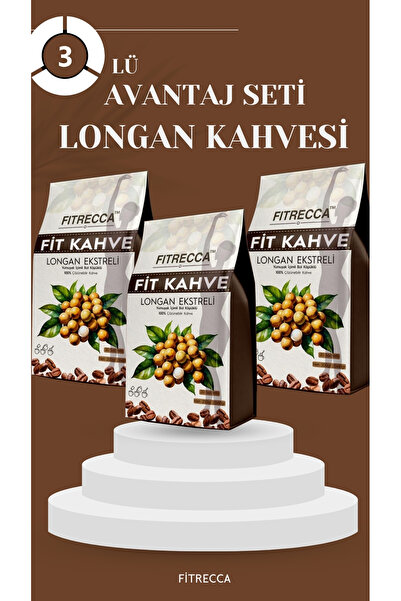 FITRECCA Fit Kahve Longan Ekstreli 20 Saşe 3x - 100% Çözünebilir Kahve