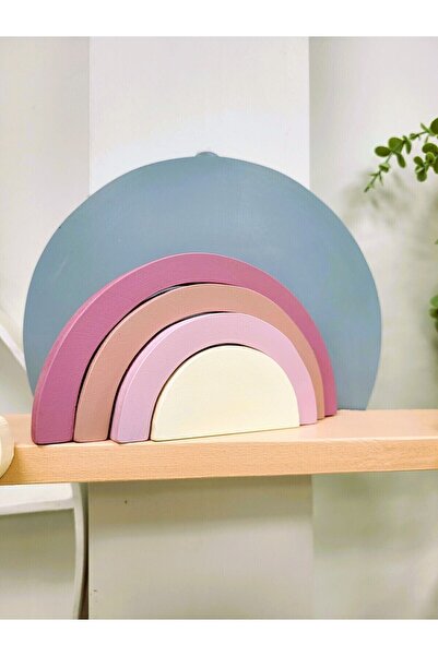 tinyminywoods Waldorf gökkuşağı ahşap oyuncak dekor Montessori el yapımı eğlenceli oyuncak