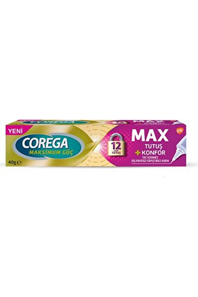 Corega Max Tutus Yastık Konforu Yapıstırıcı Krem 40 Gr