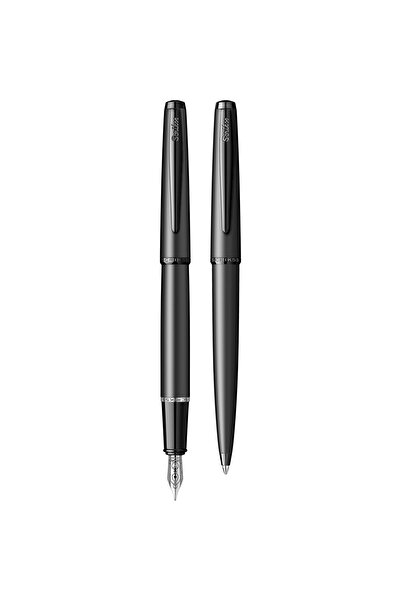 Scrikss WizDesign 78MB DOLMAKALEM + TÜKENMEZKALEM SET MAT SİYAH (ÖMÜR BOYU GARANTİLİ-LÜKS KUTULU-İSME ÖZEL)