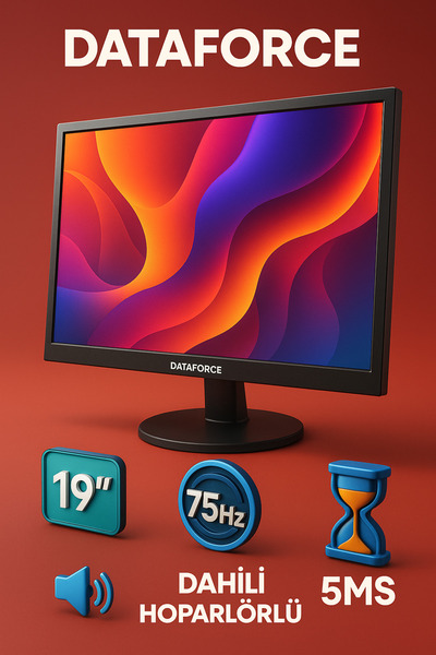DataForce 19" 75HZ 5MS HDMı+VGA SESLİ HD LED MONİTÖR