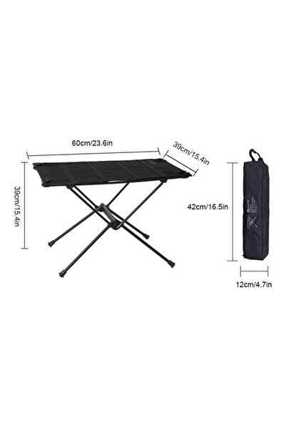Generic Foldable Camping Table With Storage Bag, Aluminium Alloy, Suitable For Outdoor Fishing60x40x39.5cm