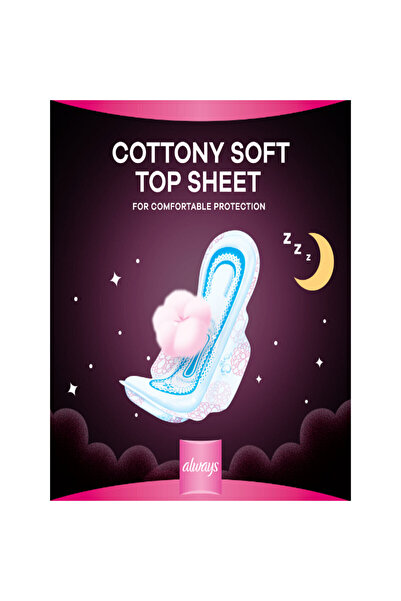 Always Cottony Soft Maxi Thick Night Sanitary Pads With Wings 48 pcs
