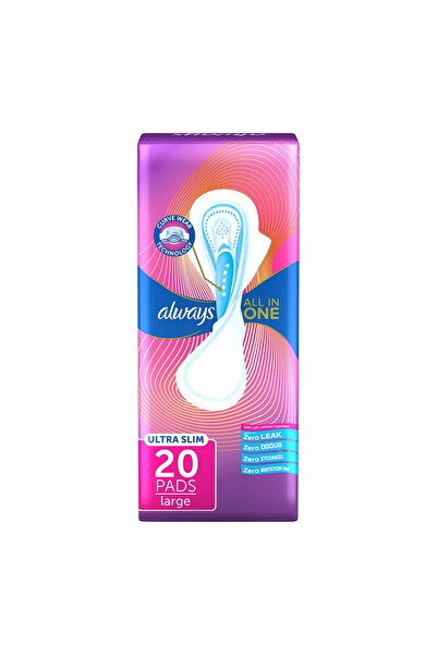 Always All In One Ultra Slim Large Pads – Large Size, 20 Pcs, Full Comfort Protection