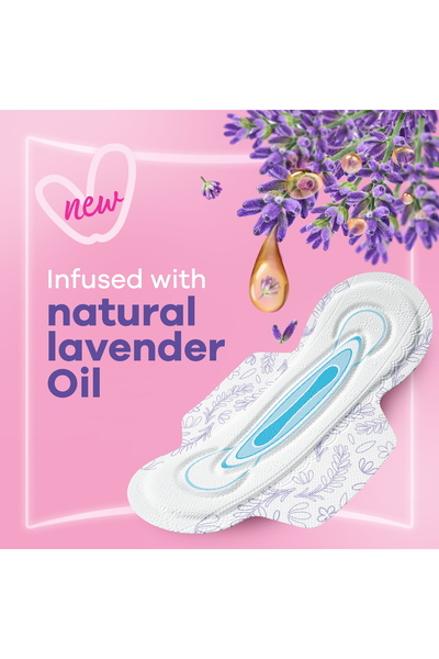 Always Skin Love Lavender Freshness Thick & Large Pads, 10pcs – Full Comfort