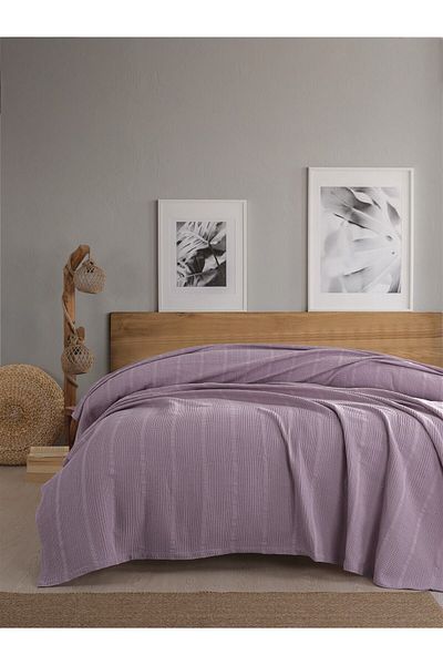 Sevim 210x230cm Waffle Pike - 100% Cotton, Honeycomb Design, Various Color Options, Double