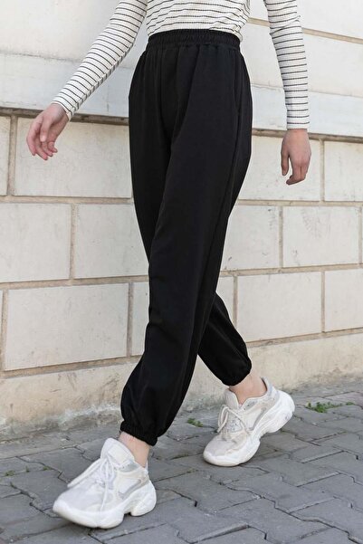 lamelif Μαύρη φόρμα - Ελαστική μέση και πόδι