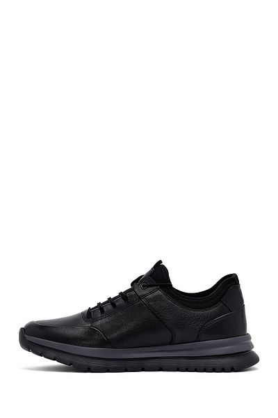 Derimod Men's Black Lace-Up Leather Casual Sneaker 25Wfd6417Ft