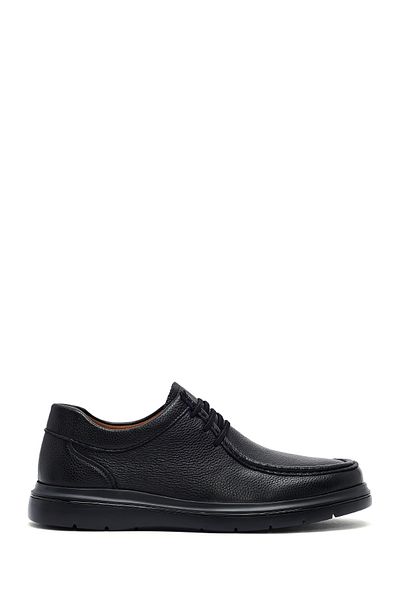 Derimod Men's Black Lace-Up Leather Casual Shoes 25Wfd6963Ft