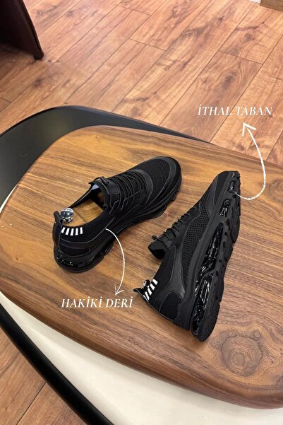 Paulo LUİZ TOKYO TRİKO SİYAH - SİYAH TABAN ERKEK SNEAKER - YAZLIK ERKEK SPOR AYAKKABI