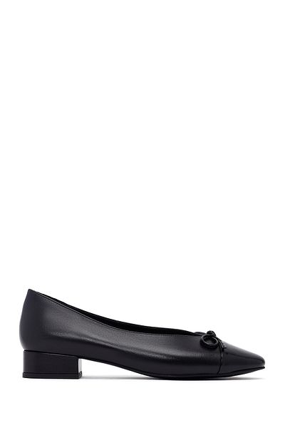Derimod Women's Black Short Heeled Leather Loafer 25Afd161914