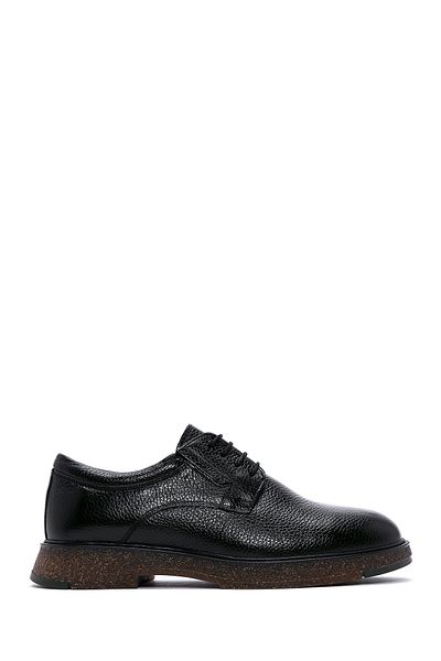 Derimod Men's Black Lace-Up Leather Casual Shoes 25Wfd6706Ft