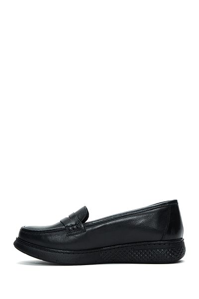 Derimod Women's Black Leather Comfort Loafer 25Afd410018