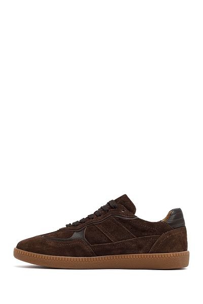 Derimod Women's Brown Lace-Up Suede Leather Sneaker 25Afd370810