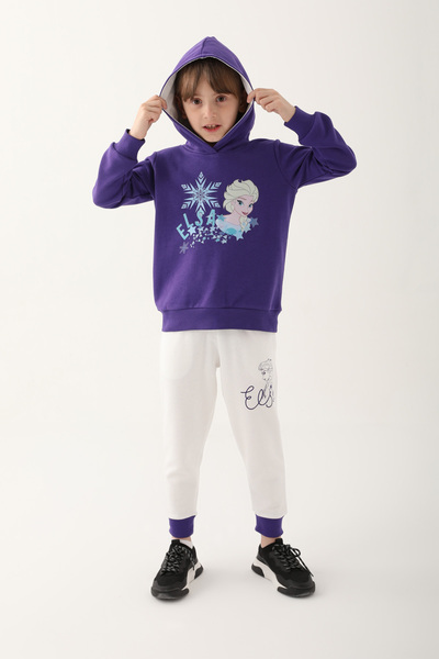 Frozen D4827-3 Children's Purple Tracksuit Set