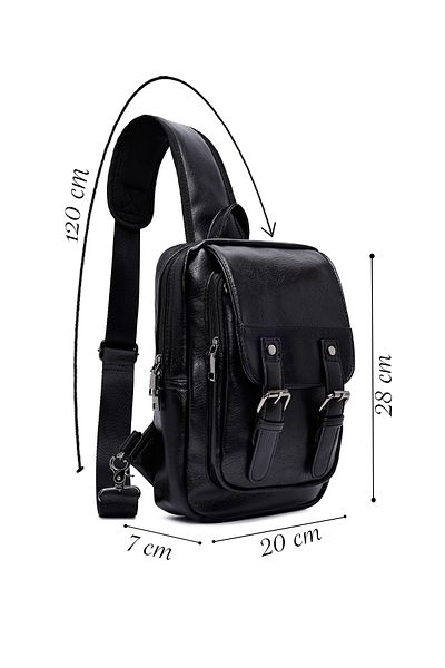 Derimod Men's Black Crossbody Bag 25Sbd300618