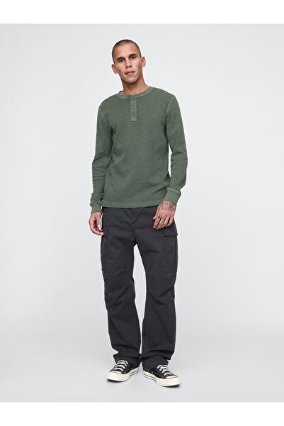 GAP ErkekWaffle Henley T-Shirt