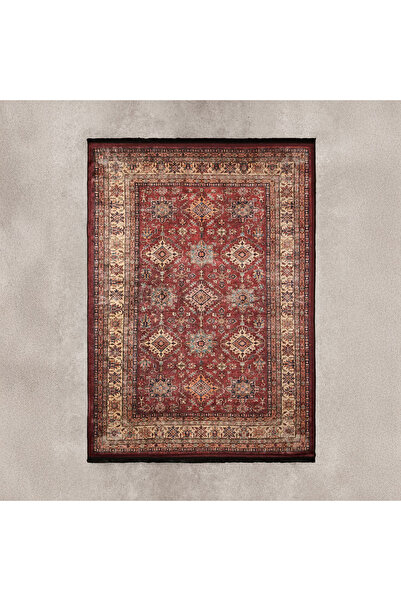 Evidea Soft Line Afgan Halısı - Kırmızı - 160x230 cm
