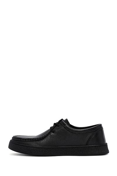Derimod Men's Black Lace-Up Leather Casual Shoes 25Wfd7541Ft