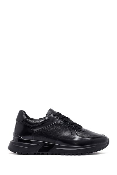 Derimod Men's Black Lace-Up Leather Casual Sneaker 25Wfd642114
