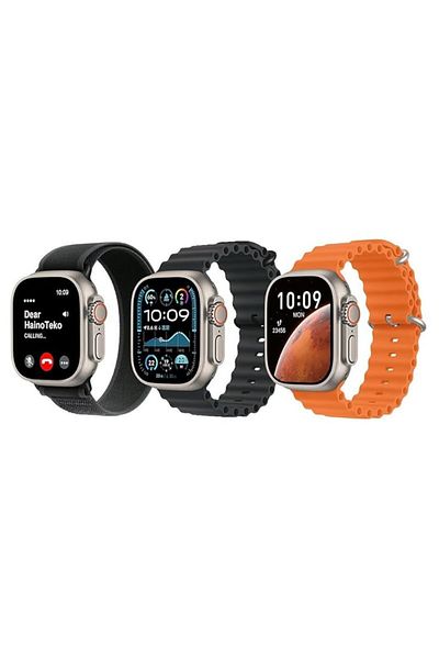 haino teko germany Haino Teko SQ 14 Ultra 49 mm Ultra Model Smartwatch with 3 Straps and Wireless Charger for Men Boys