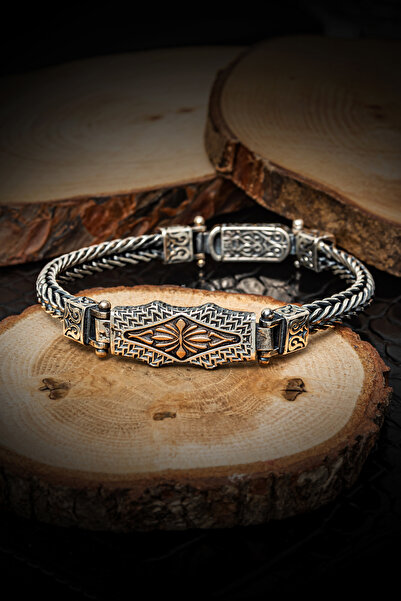 ALYANSEVİM Yeni Tasarım 925 Ayar Gümüş Erkek Bileklik