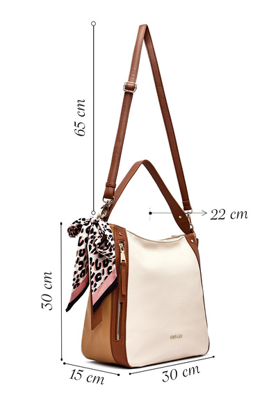 Derimod Women's Beige Long Strap Classic Shoulder Bag 25Sbd2545Ft