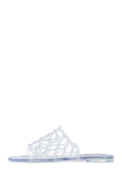 Derimod Women's Transparent Patterned Jelly Slippers 25Sfe4919Pv