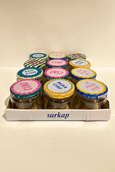 Sarkap Home 12'li 300 ml Dolce Vita Kavanoz Seti - Shrinkli