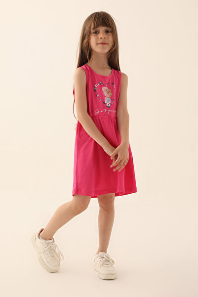 Frozen D4867-3 Children's Fuchsia Dress
