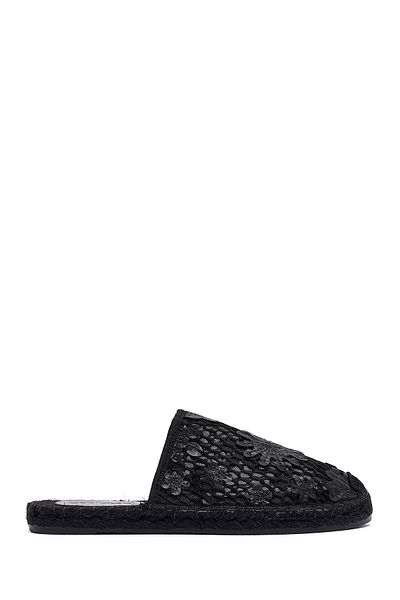 Derimod Women's Black Patterned Espadrille Slippers 25Sfd20626F