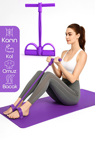 Telvesse 4 Lastik Body Shaper Karın Kol Jimnastik Egzersiz Mekik Çekme Evde S...