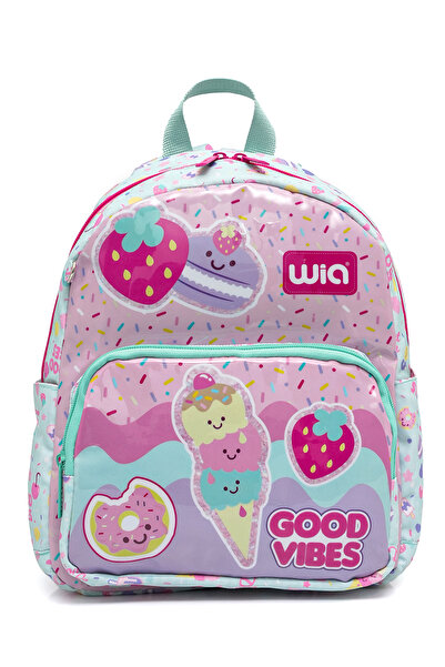 Wia 2 Compartment Ice Cream Kindergarten Backpack Water Green Wg-1026