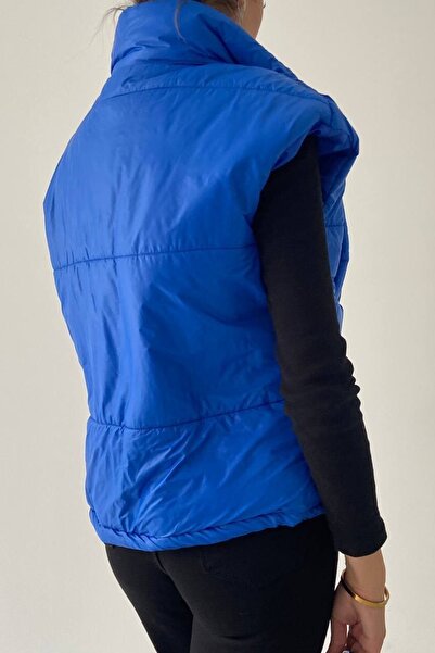 vuvutasarım Φουσκωτό φουσκωτό γιλέκο Saks Blue Pocket Τσέπης 201