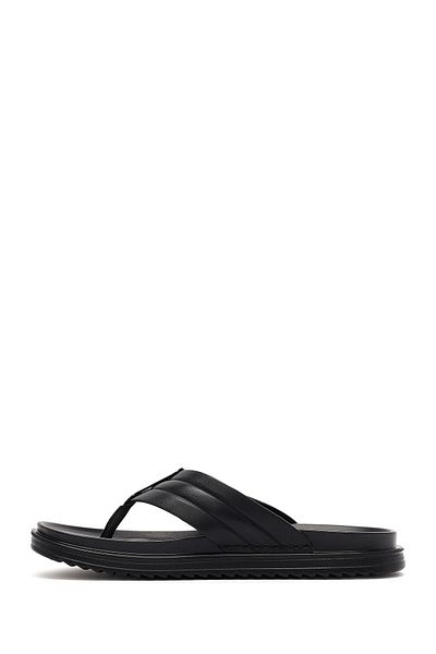 Derimod Men's Black Leather Slippers 25Sfd696418