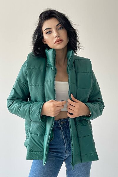 vuvutasarım Zelená kapesní bunda s kapucí 200