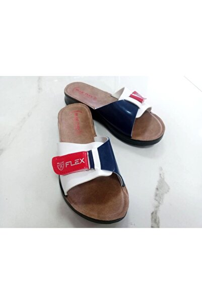 byzek WOMEN'S ANATOMICAL POLYURETANE SOLE NAVY BLUE WHITE RED COLOR BALCONY, STREET SLIPPERS